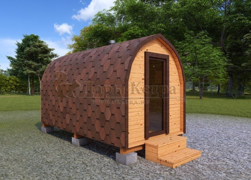 Баня «Викинг» из кедра 4х2,2 м